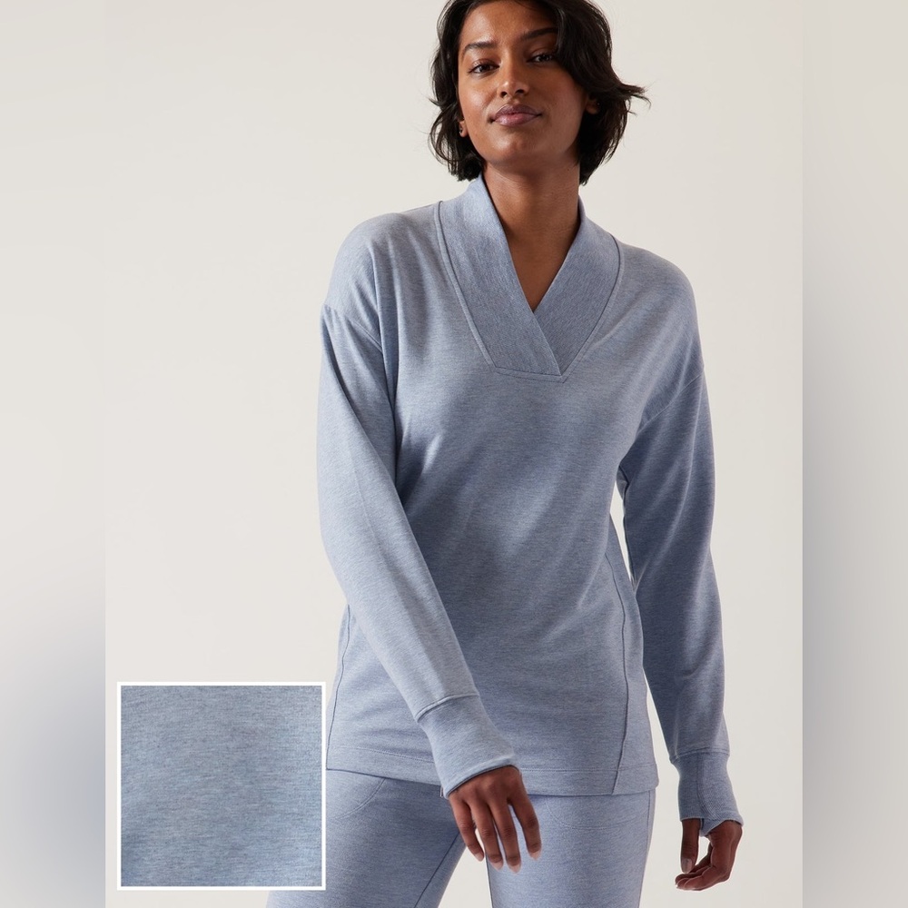 Athleta Clarity V-Neck Sweatshirt - Picture 1 of 7